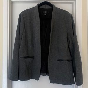 J.Crew 365 Collarless Gray Blazer (Plus Size)